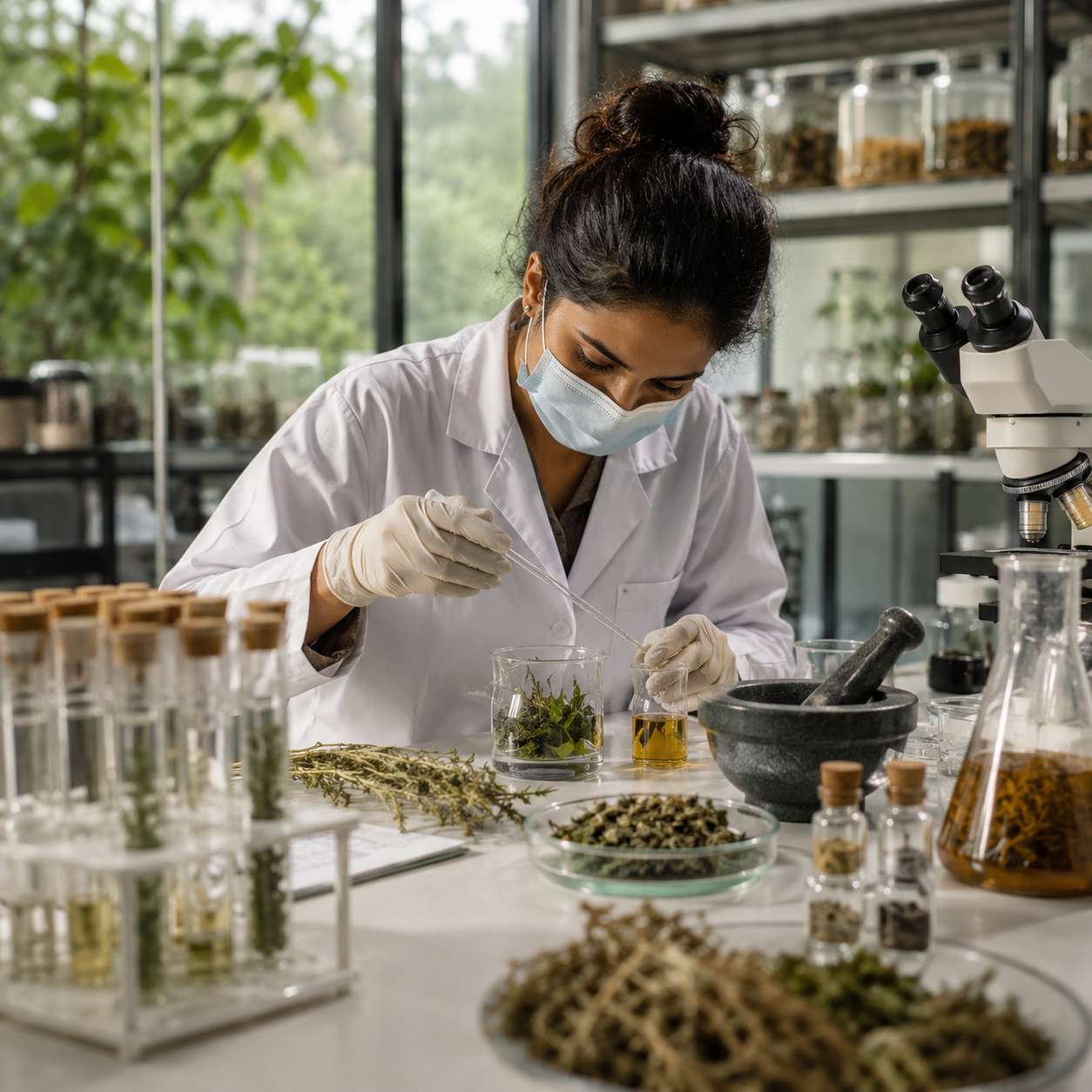 Medicinal herb leaves